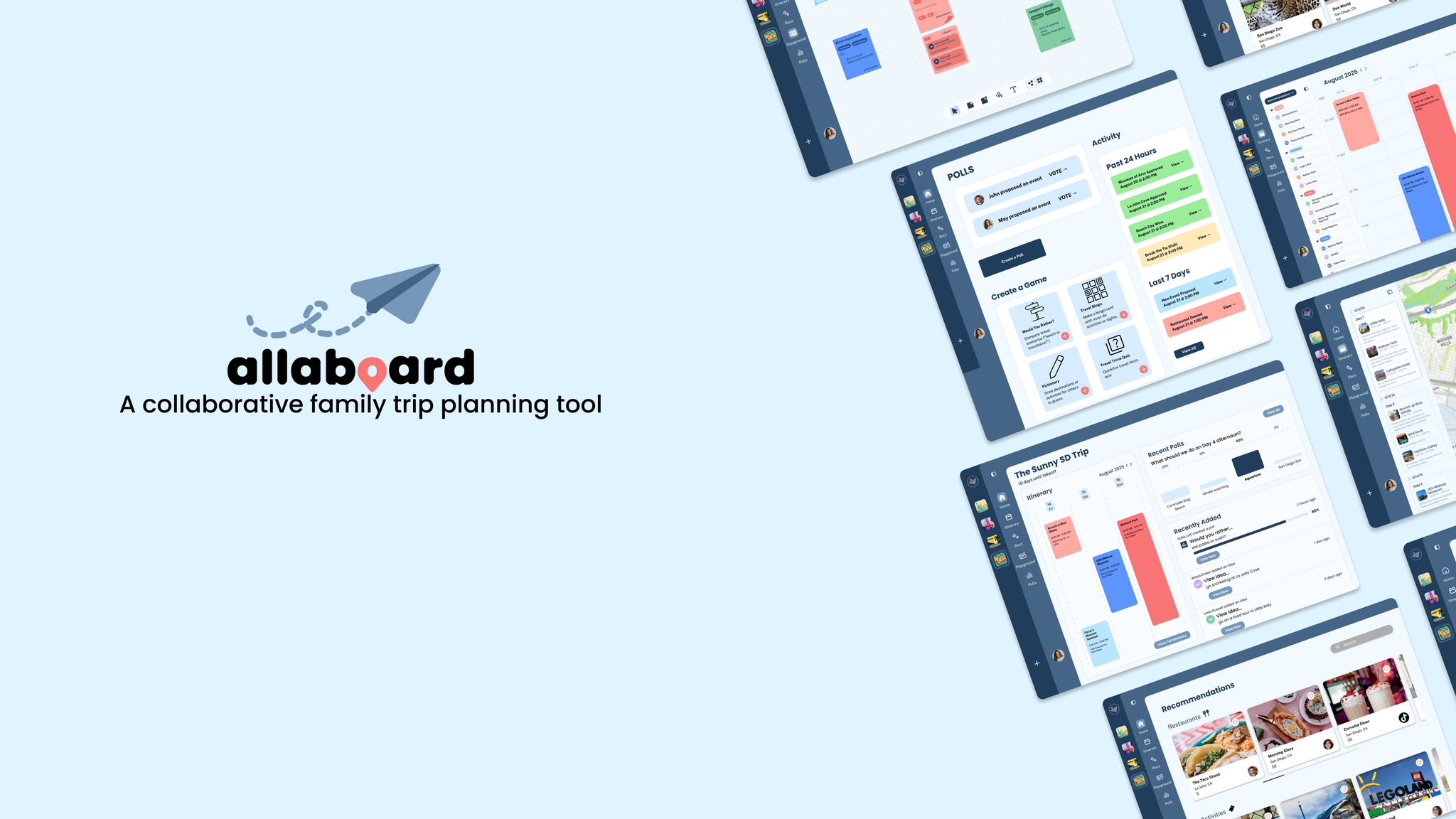 ALLABOARD — a collaborative family trip planning tool